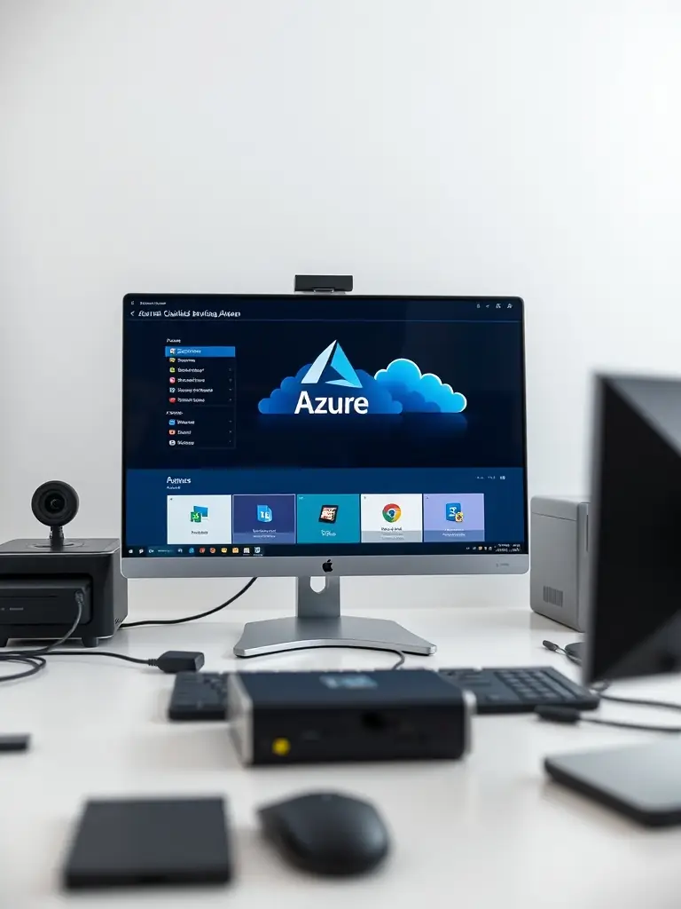 An image of the Microsoft Azure interface, showcasing various cloud services and tools, representing their expertise in cloud computing and AI.