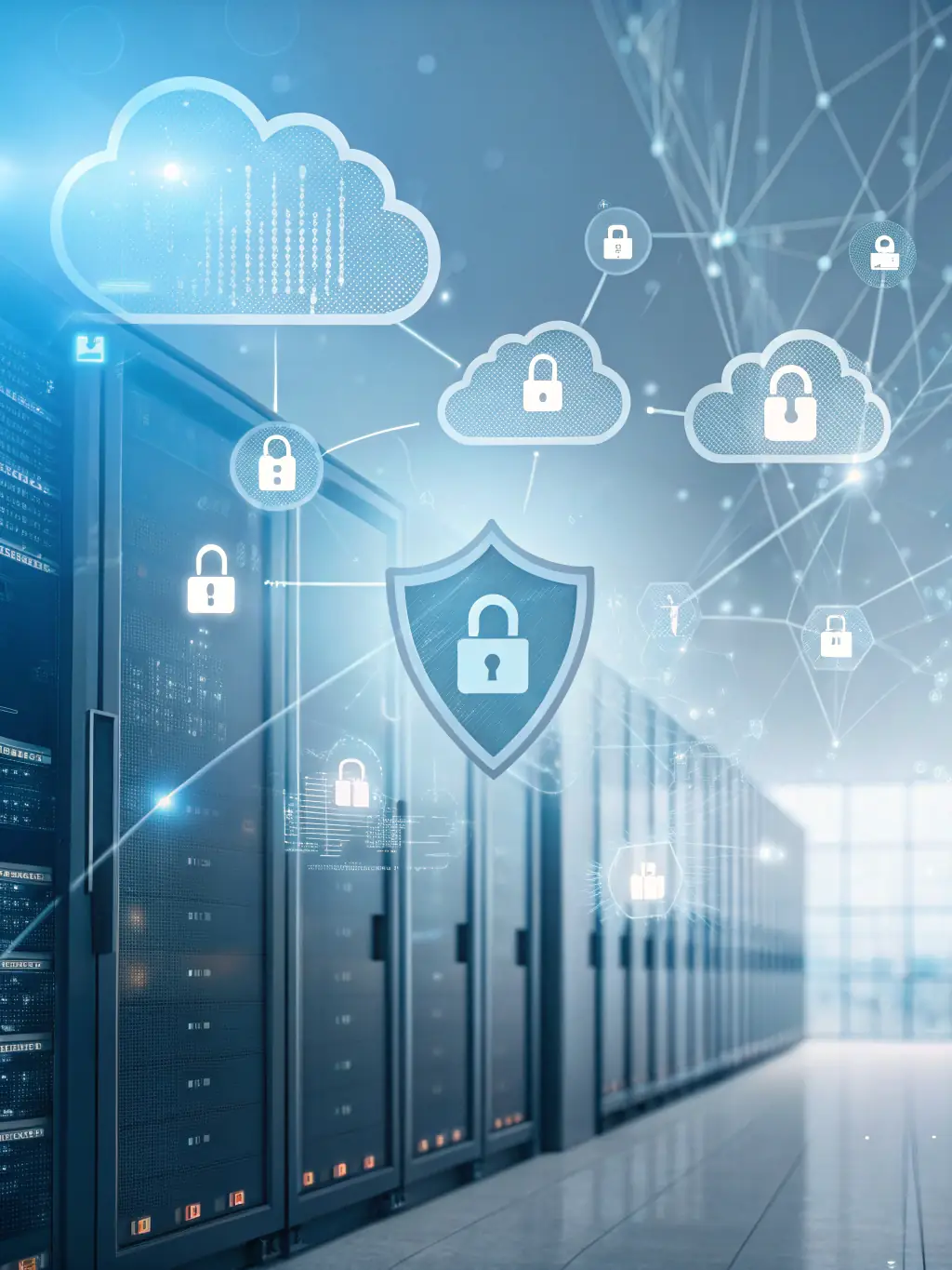 A graphic illustrating cybersecurity measures and protocols, with the Palo Alto Networks logo subtly integrated, representing their expertise in IT security.